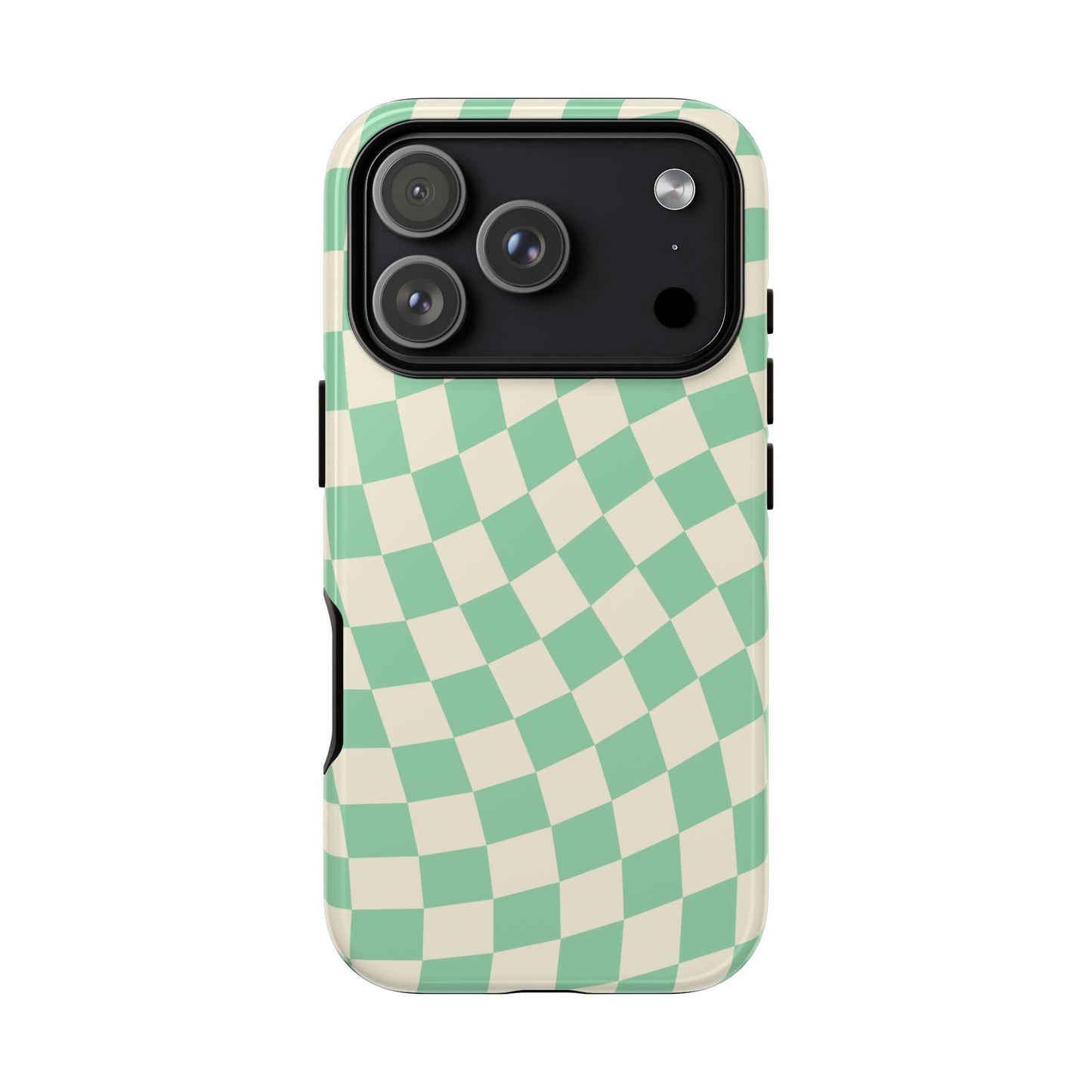 Pistachio Checkers - iPhone Tough Case
