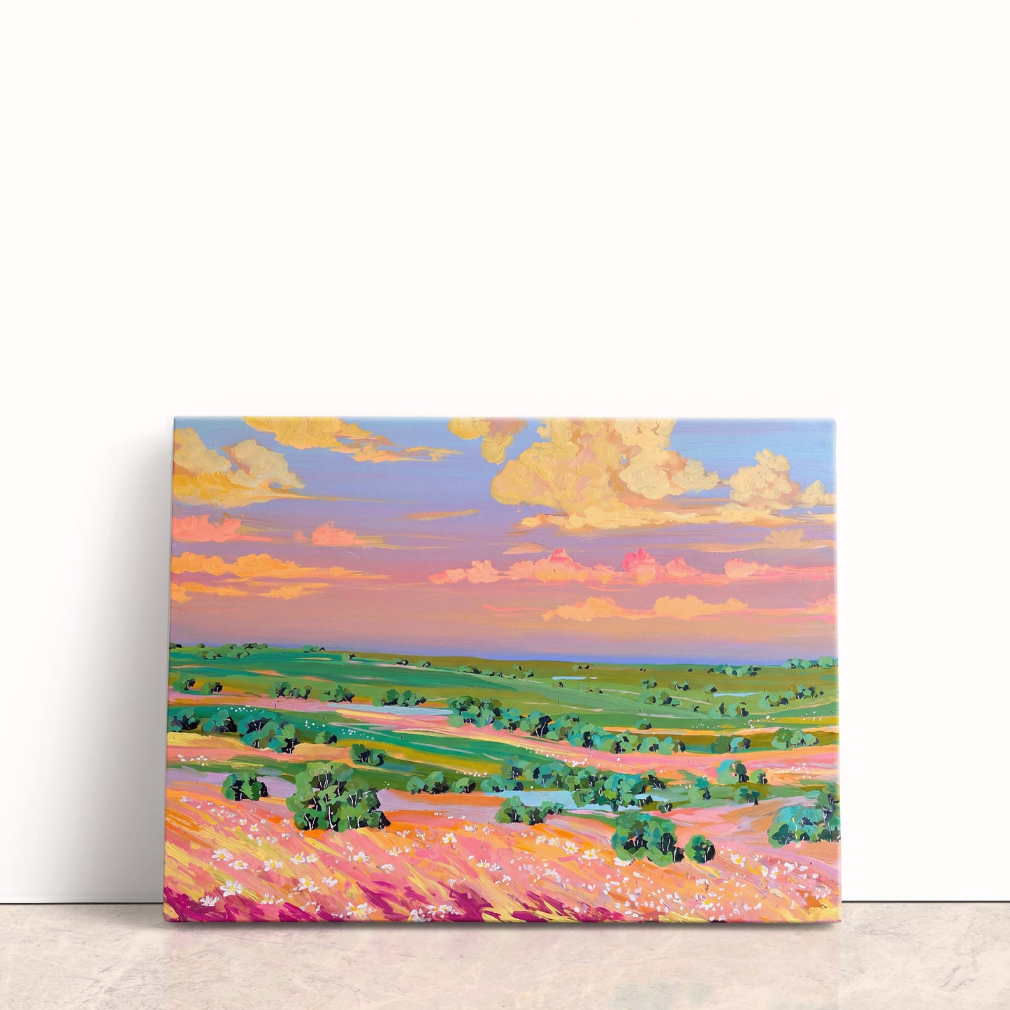 Blush Horizon Canvas Print