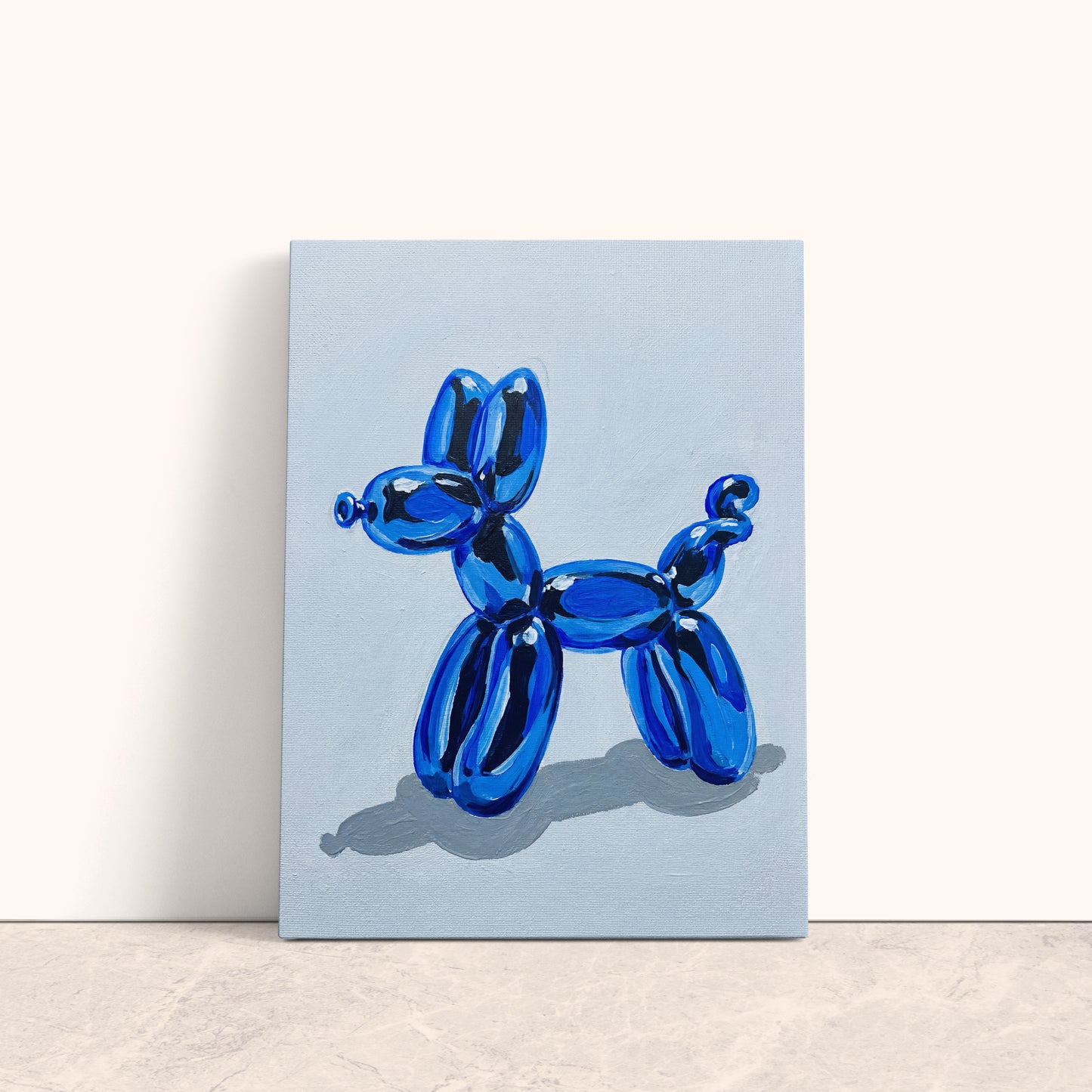 Blue Balloon Dog Canvas Print