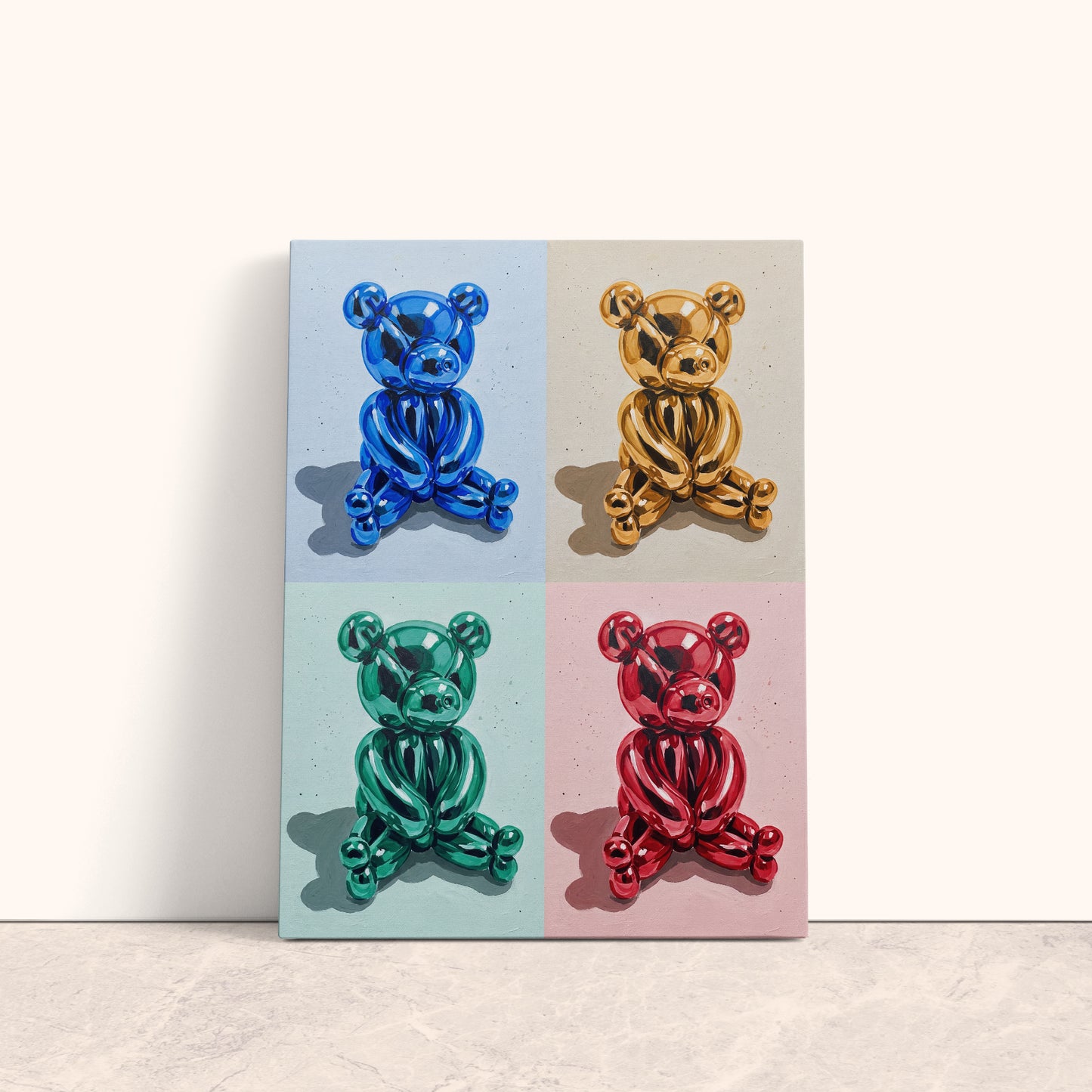 Pop Balloon Bear Canvas Print