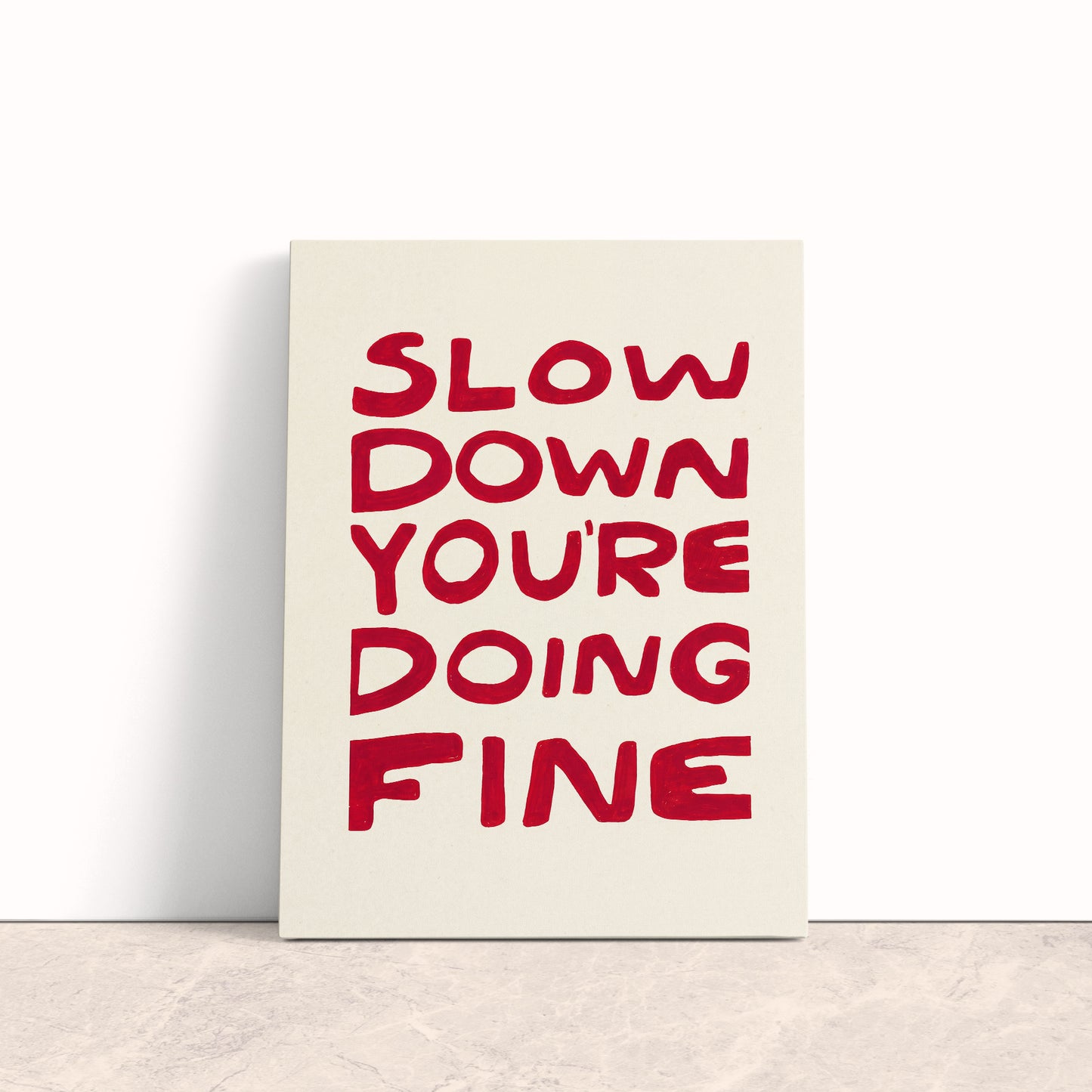 Slow Down Canvas Print