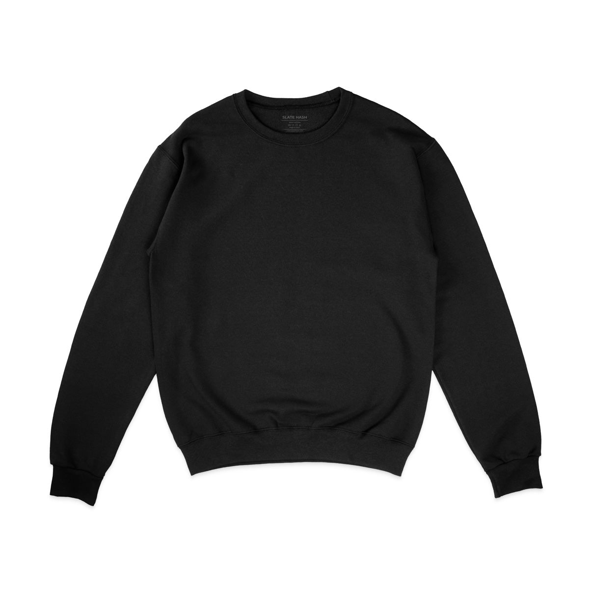 Black Plain Heavyweight Oversized Sweatshirt – SLATE HASH