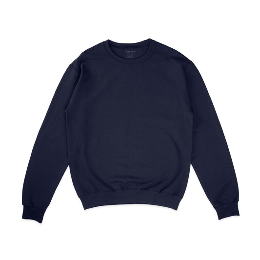 Navy Blue Plain Heavyweight Oversized Sweatshirt