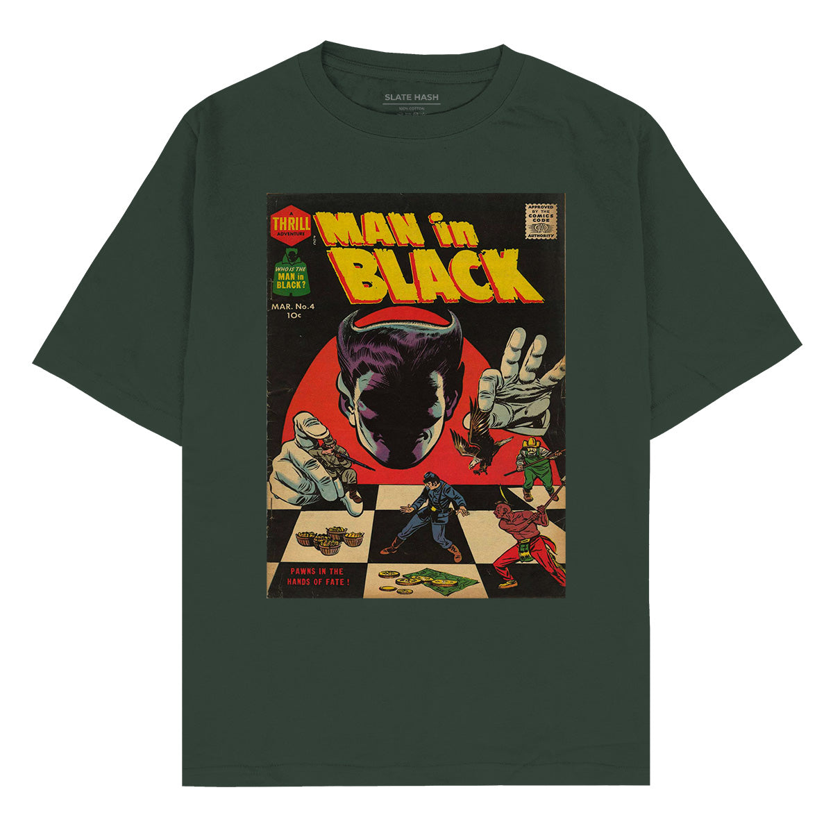 Man in Black Oversized T-shirt