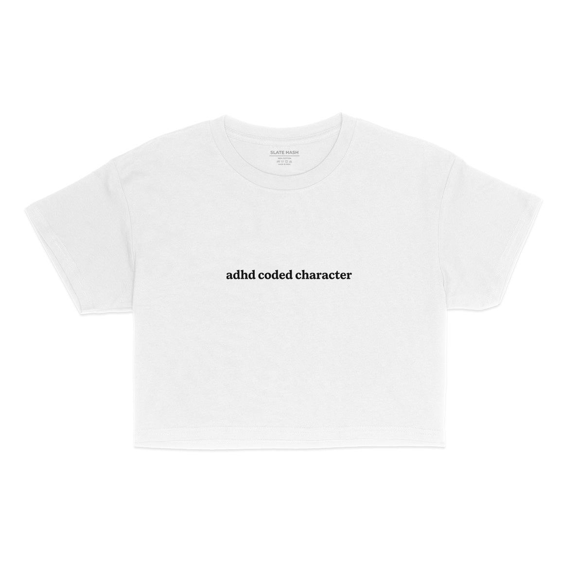 Adhd coded character Crop Top (Copy)