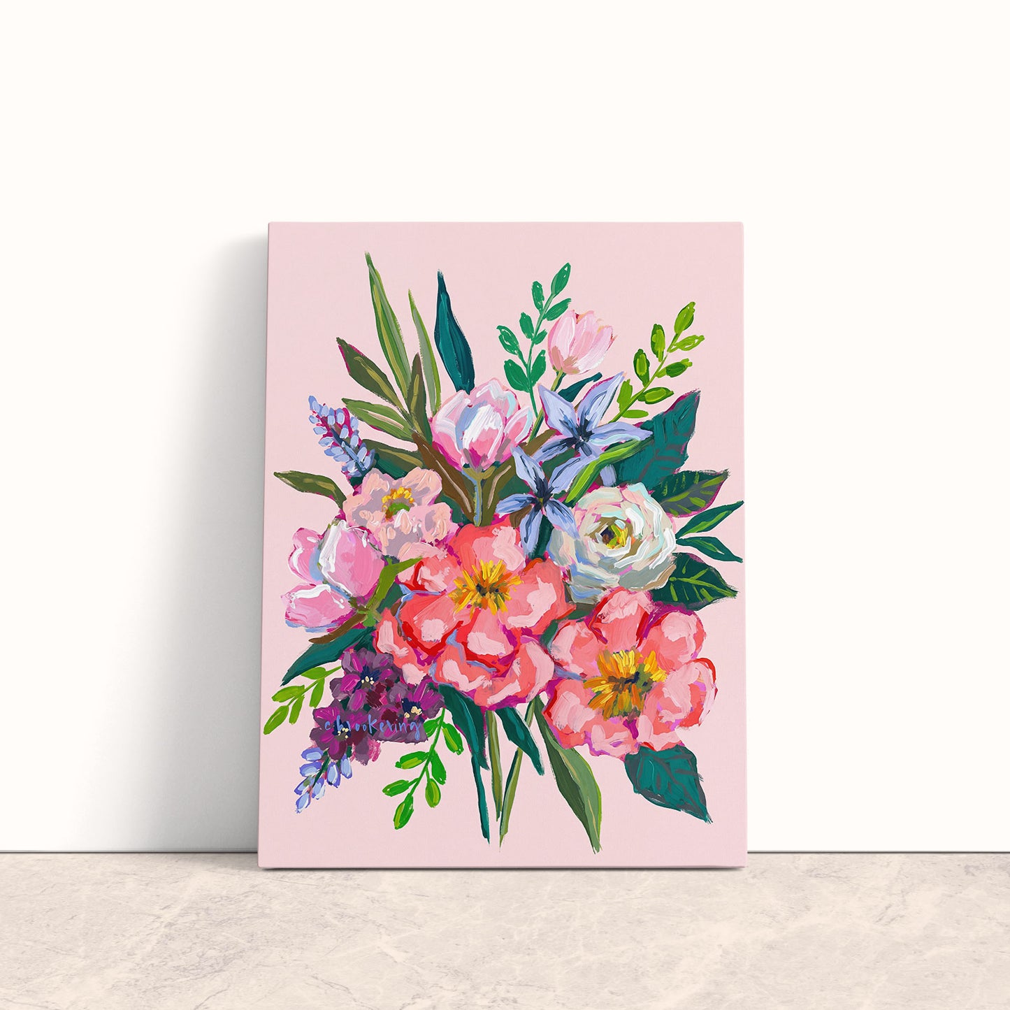 Blush Bouquet Canvas Print