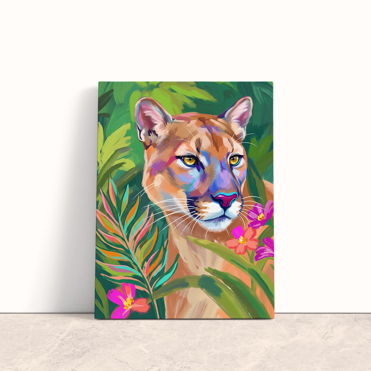 Jungle Puma Canvas Print
