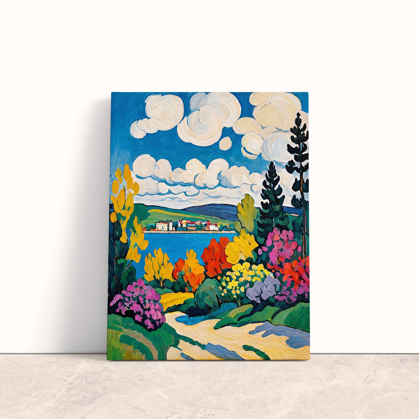 Lakeside Garden Escape Canvas Print