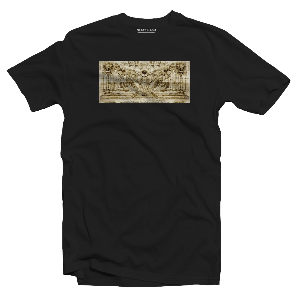 Vitruvian Man Drawing - Leonardo da Vinci T-shirt