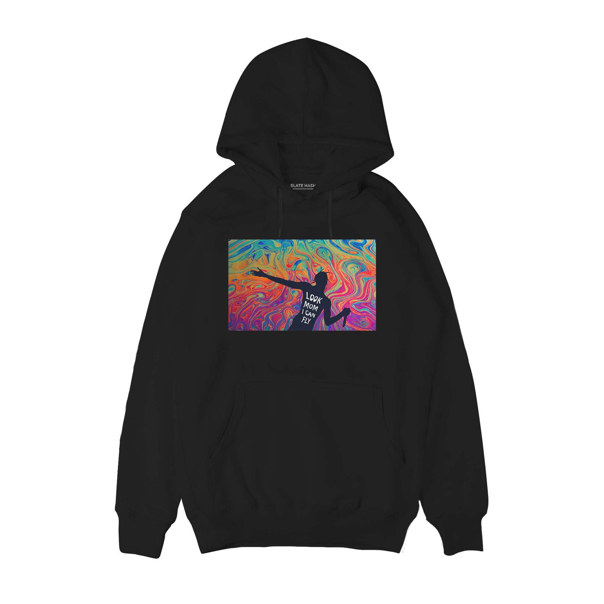 LOOK MOM I CAN FLY Hoodie – SLATE HASH - Main Image