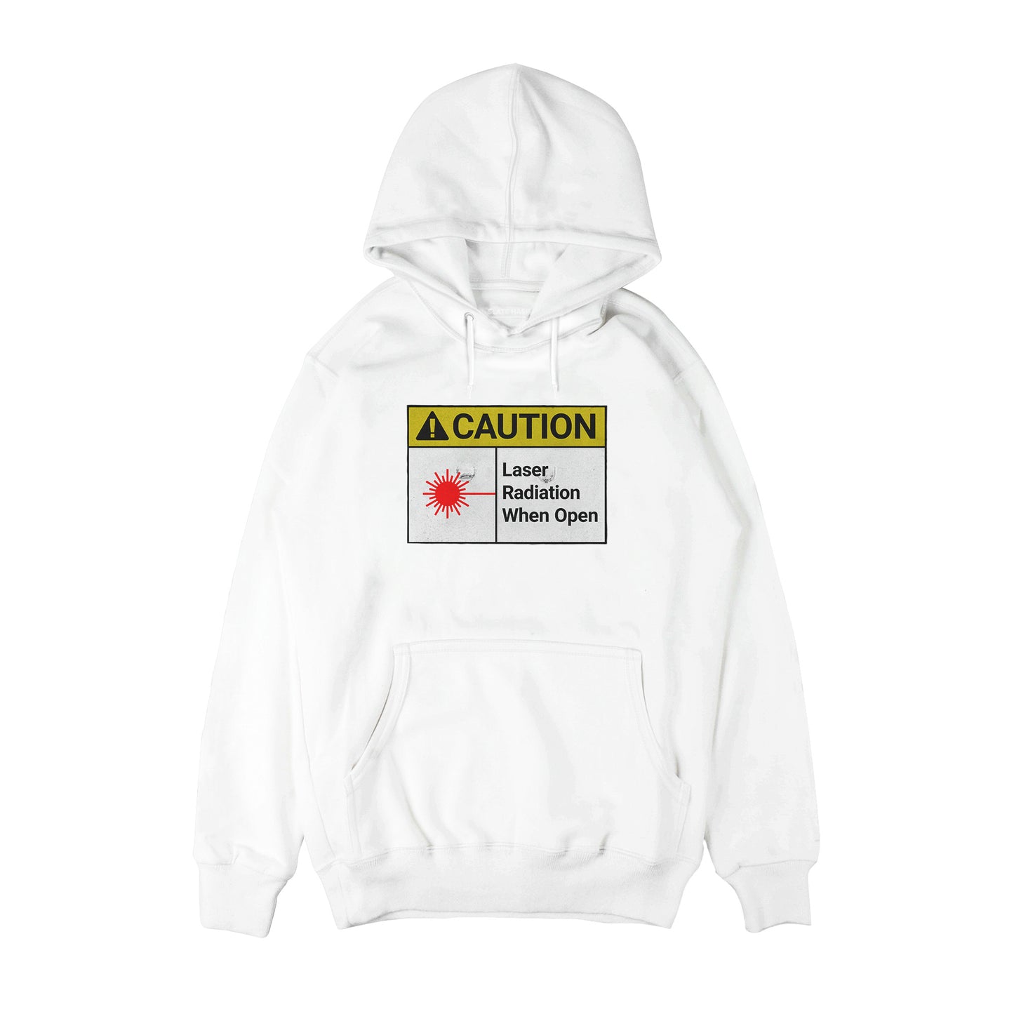 Laser Radiation when open sticker Hoodie