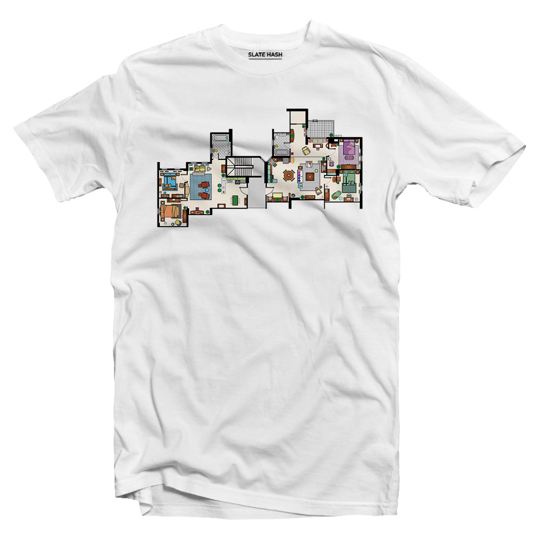 Friends Apartment Floor Plan T-shirt