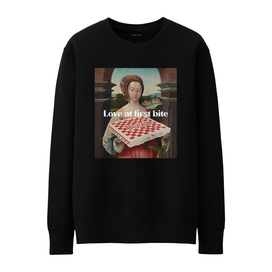 Pizza - love at first bite Sweatshirt