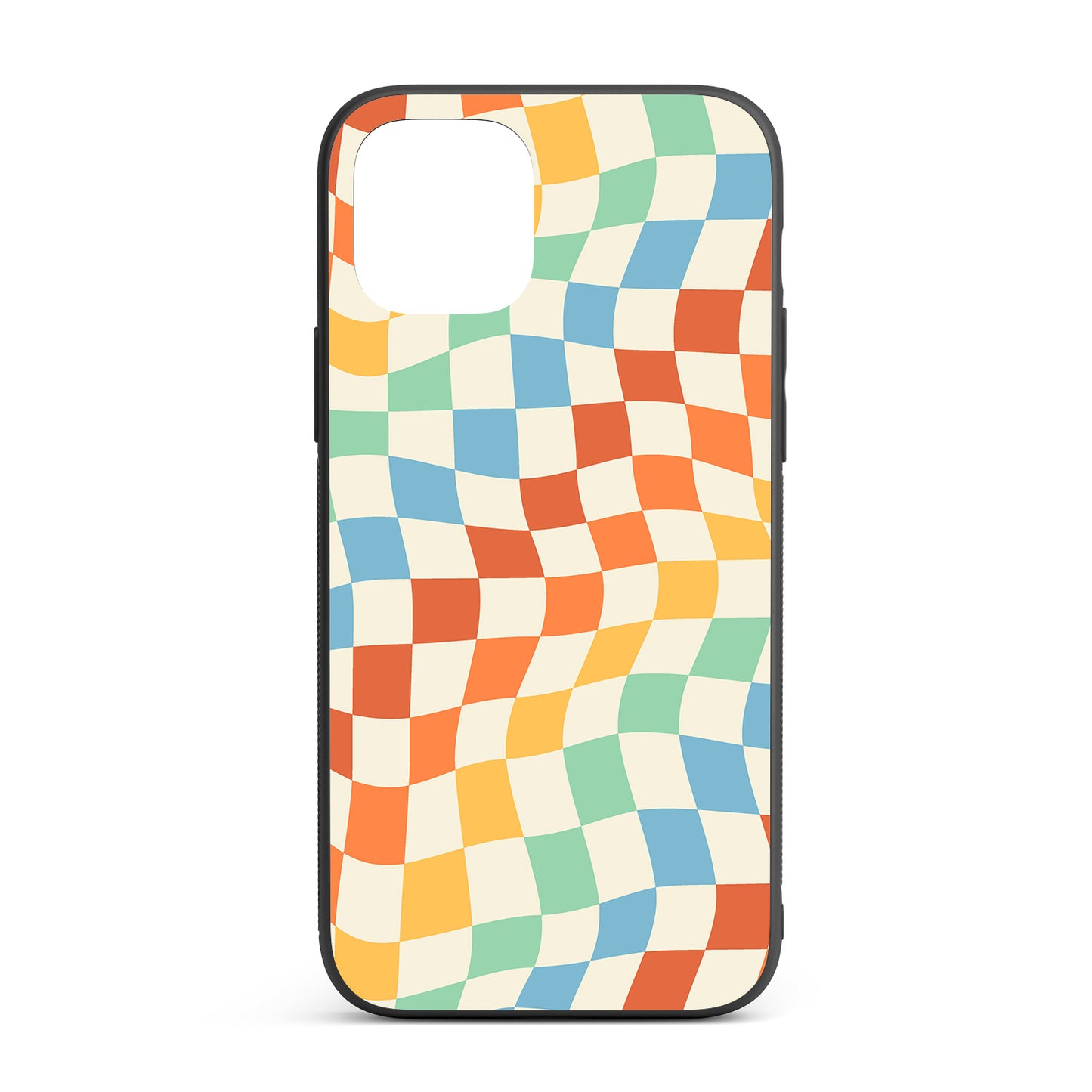 Retro Crazy Checkers iPhone glass case