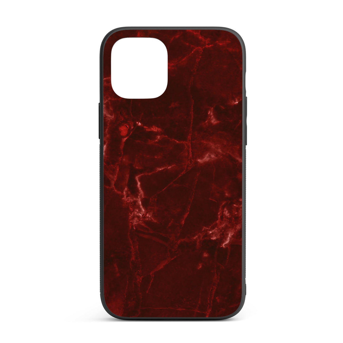 Red stone pattern iPhone glass case