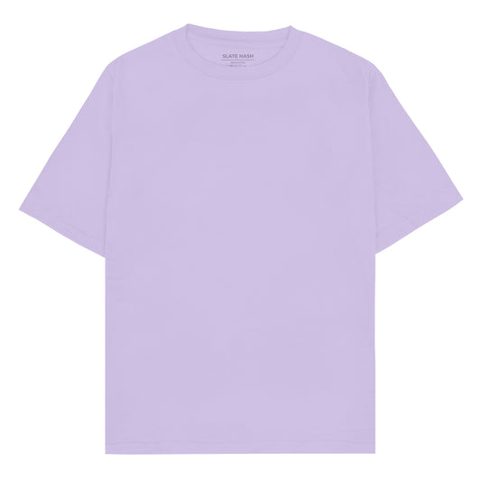 Lavender Plain Oversized T-shirt