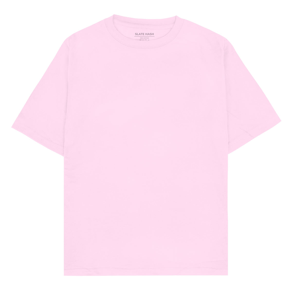Light Baby Pink Plain Oversized T-shirt – SLATE HASH