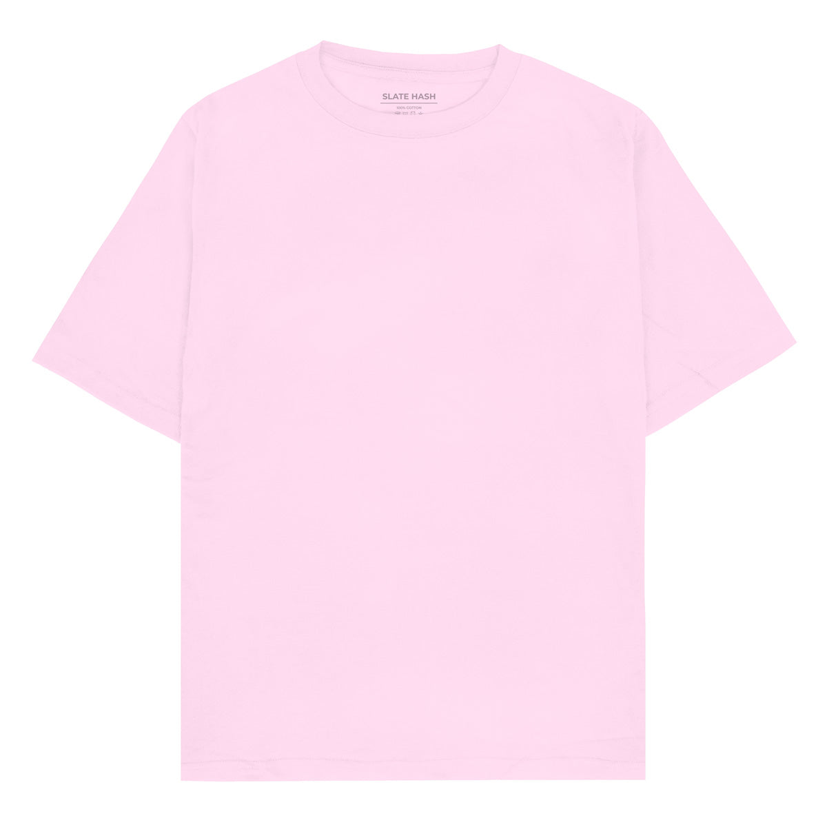 Light Baby Pink Plain Oversized T-shirt