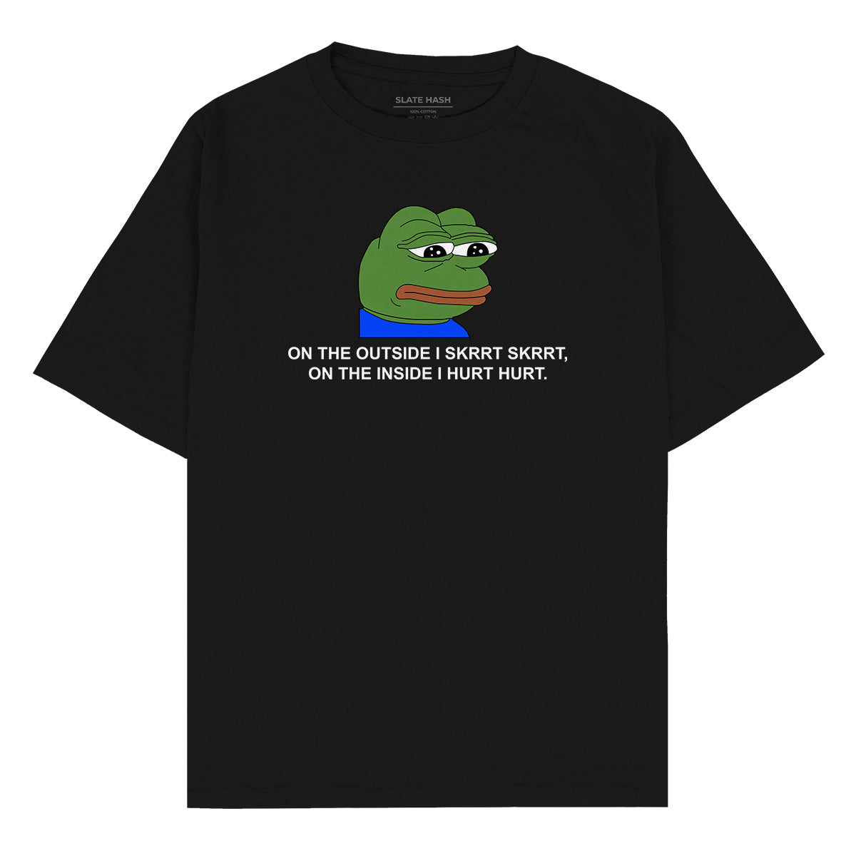 Sad Pepe the Frog Meme Skrrt Skrrt Oversized T-shirt
