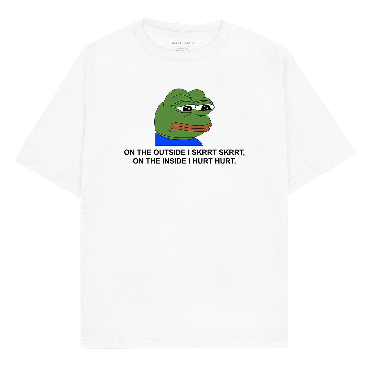Sad Pepe the Frog Meme Skrrt Skrrt Oversized T-shirt