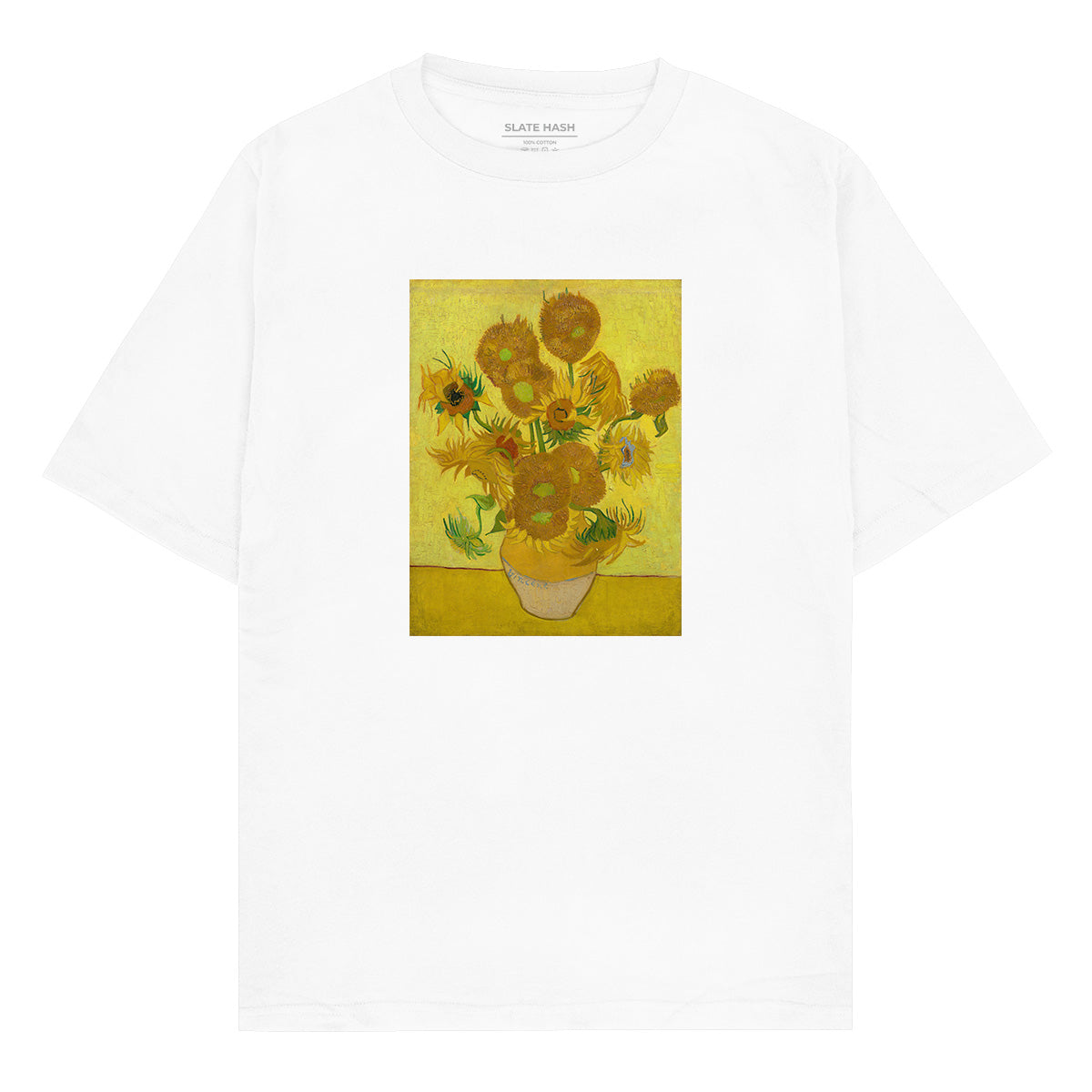 Vase with Fifteen Sunflowers Oversized T-shirt