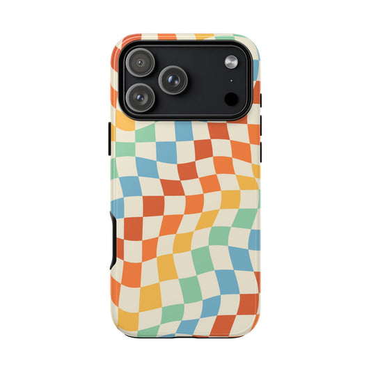Retro Checkers - iPhone Tough Case