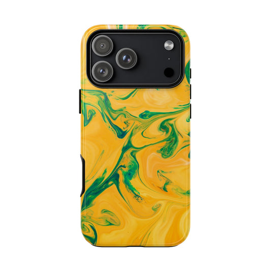 Lime Marble - iPhone Tough Case