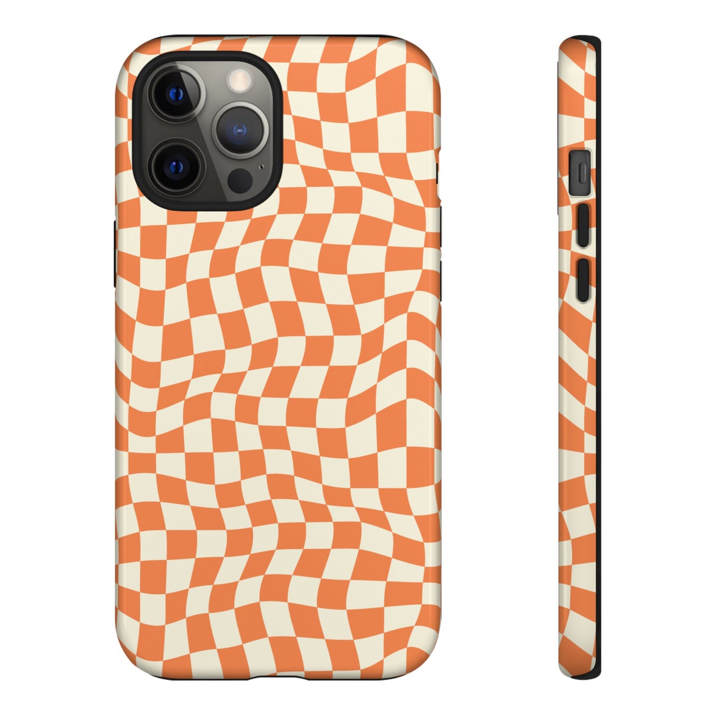 Orange Checkers - iPhone Tough Case