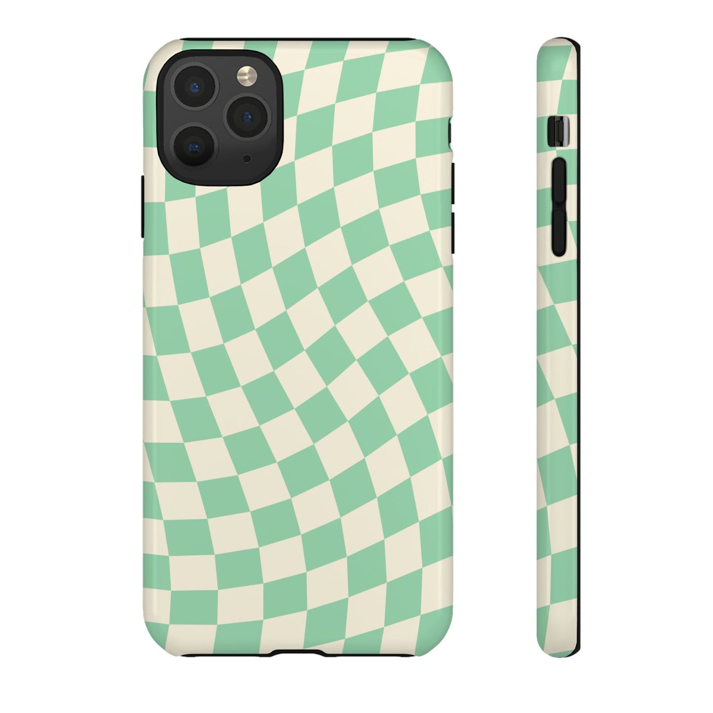 Pistachio Checkers - iPhone Tough Case