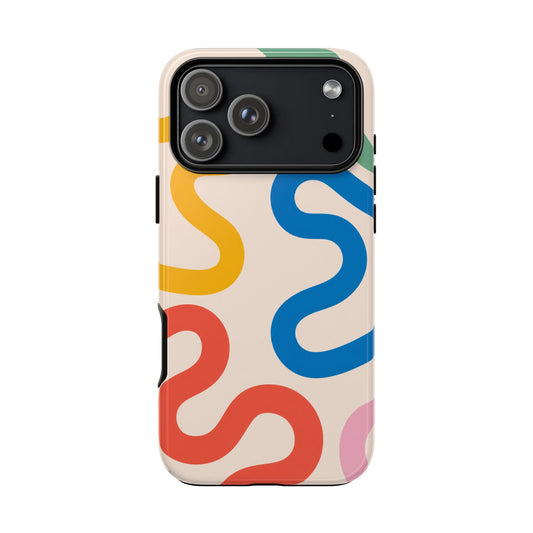 SLATE HASH iPhone tough case, Freeform Flow print