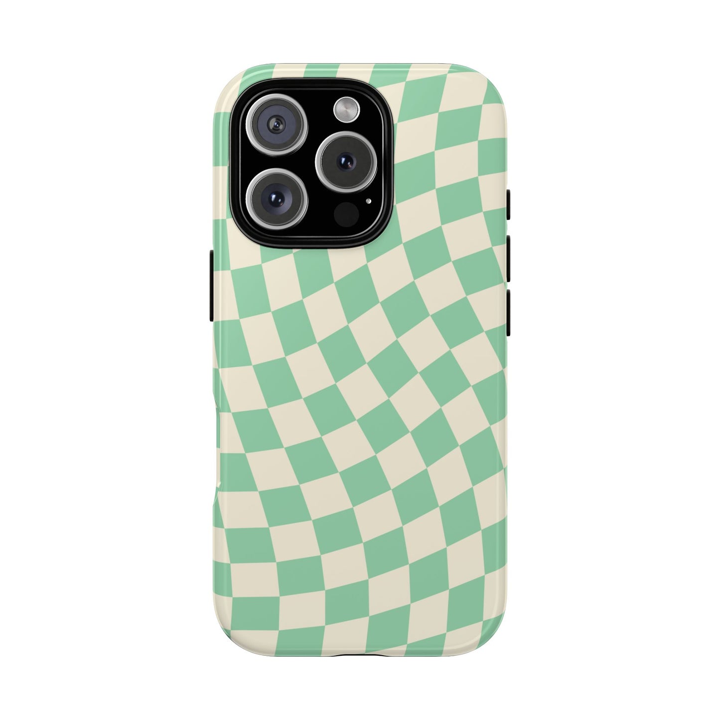 Pistachio Checkers - iPhone Tough Case