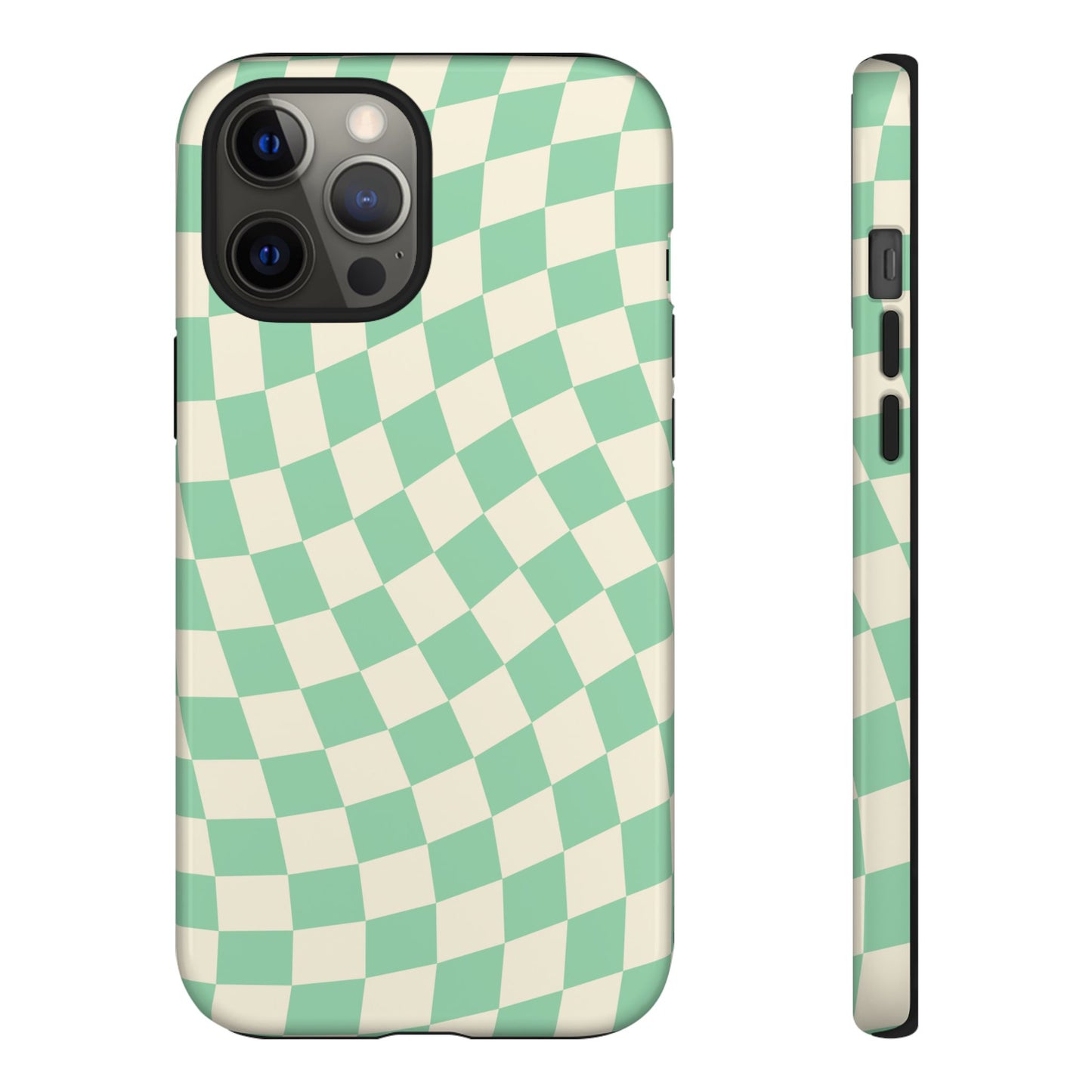 Pistachio Checkers - iPhone Tough Case