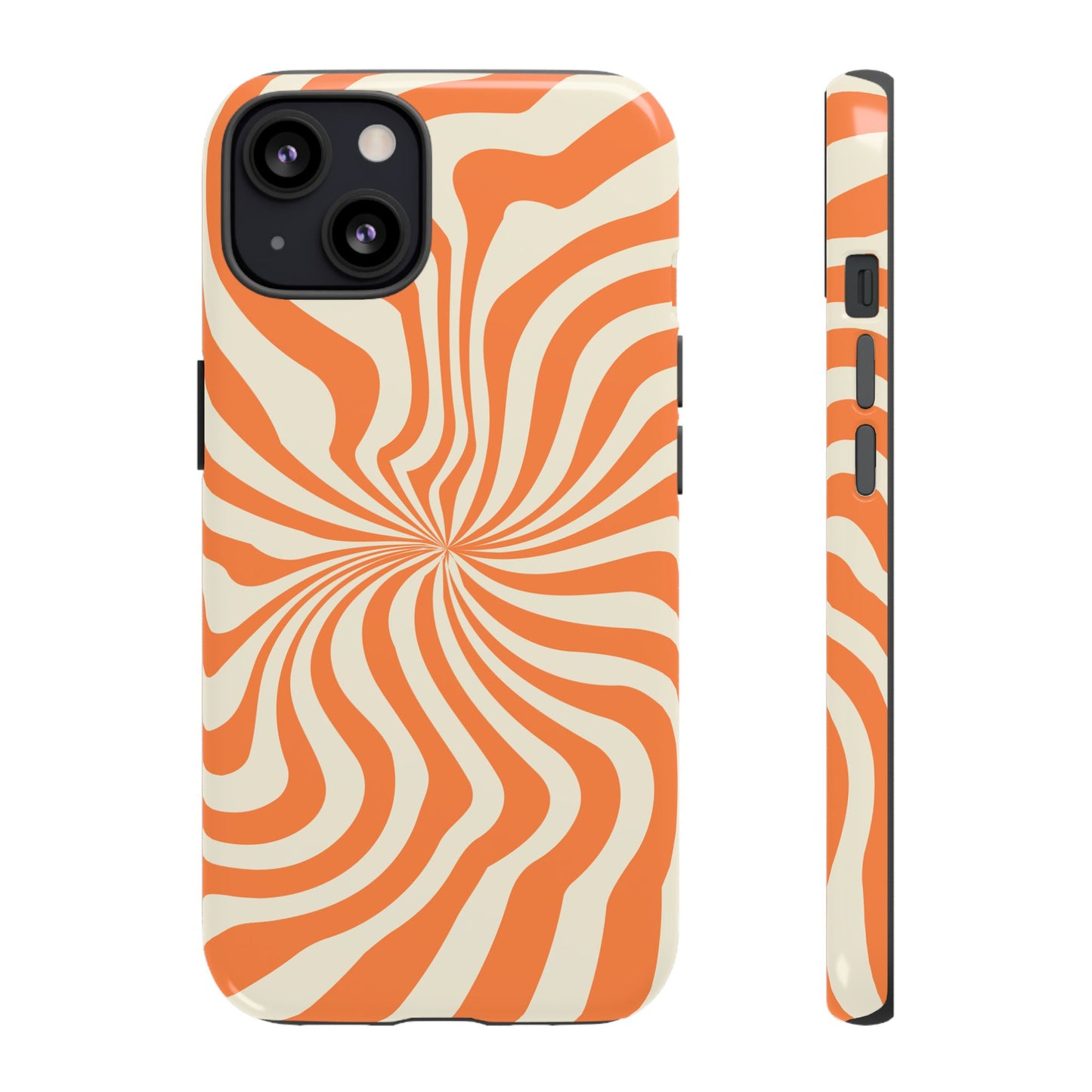 Orange Spiral - iPhone Tough Case