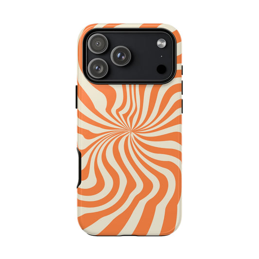 Orange Spiral - iPhone Tough Case