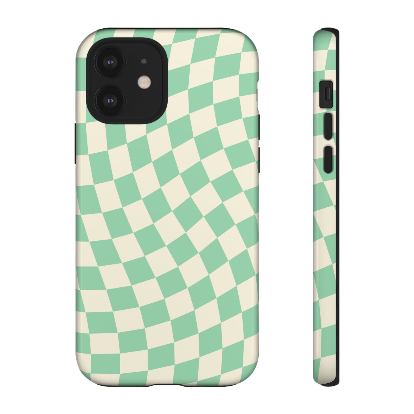 Pistachio Checkers - iPhone Tough Case