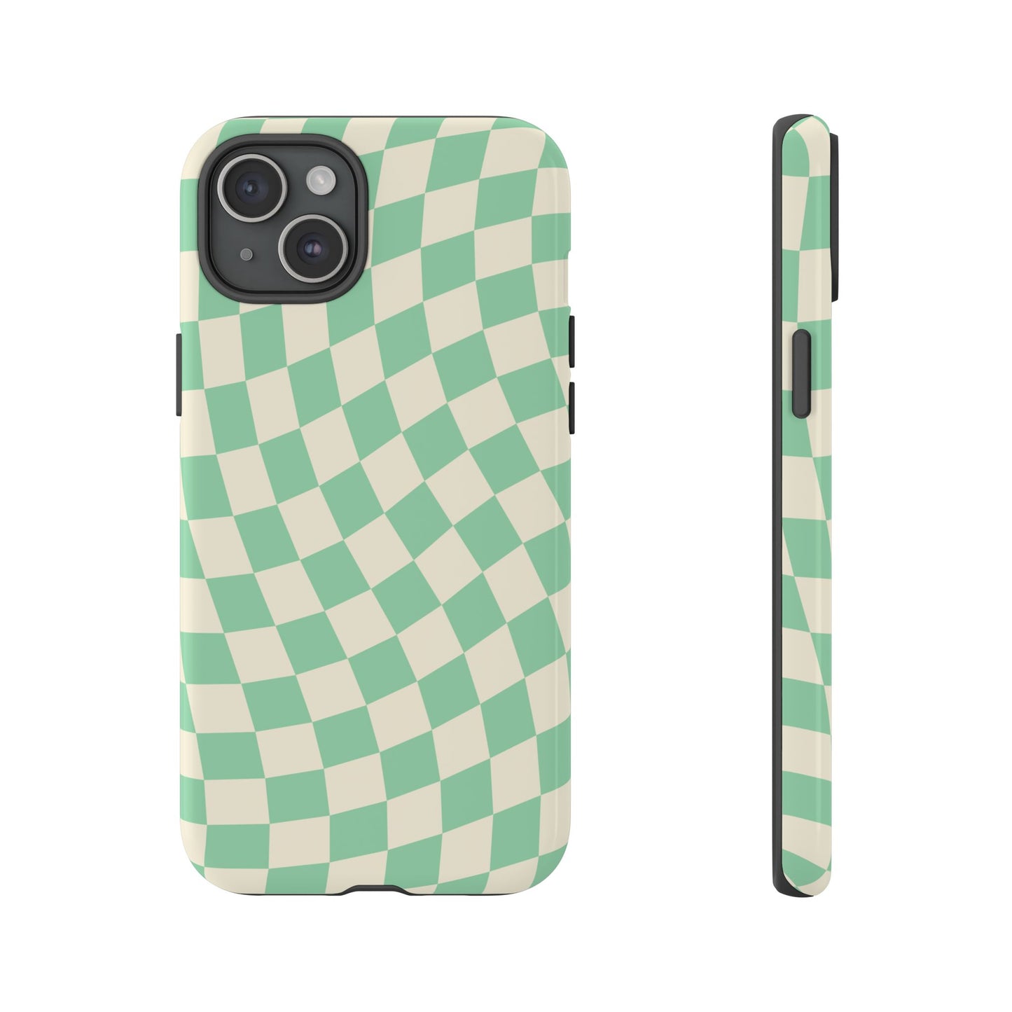 Pistachio Checkers - iPhone Tough Case