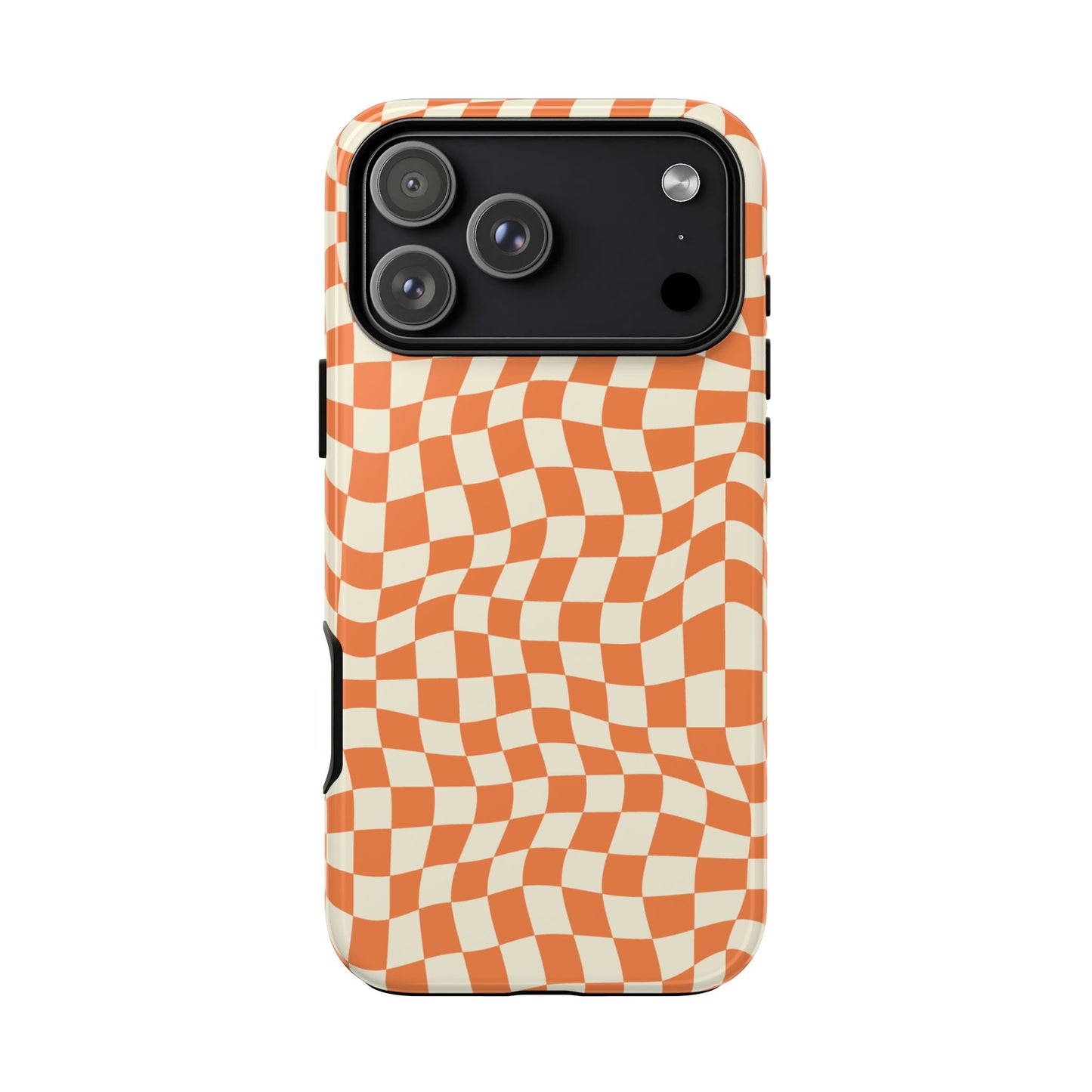 Orange Checkers - iPhone Tough Case