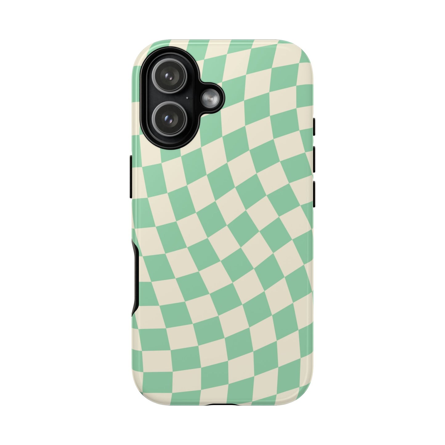 Pistachio Checkers - iPhone Tough Case