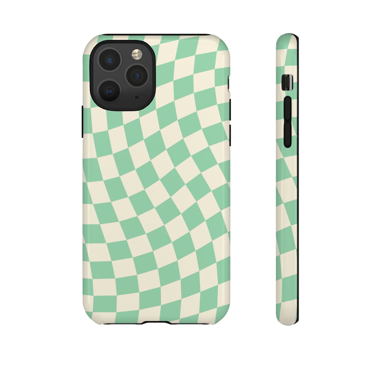 Pistachio Checkers - iPhone Tough Case