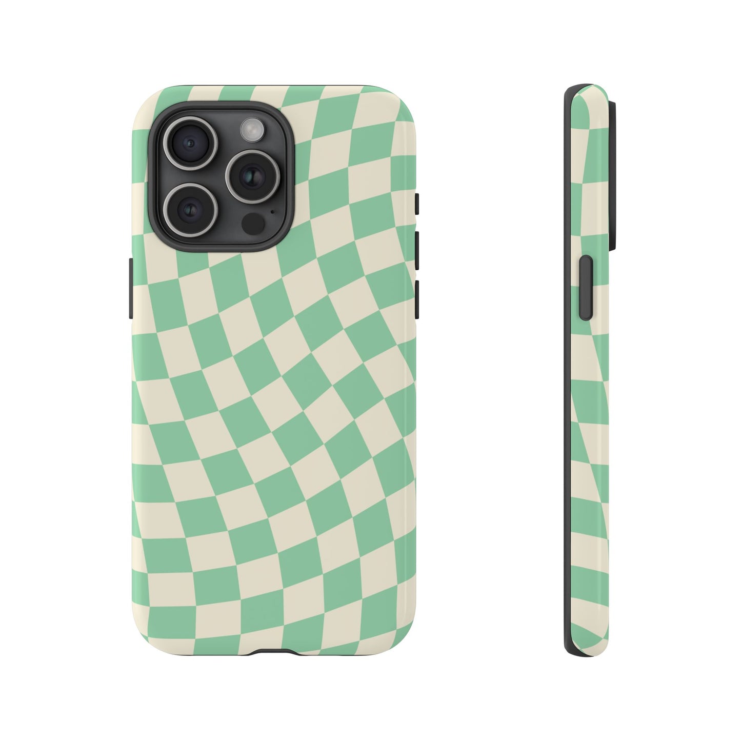 Pistachio Checkers - iPhone Tough Case