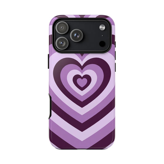 SLATE HASH iPhone tough case, Lavender Heartwave print