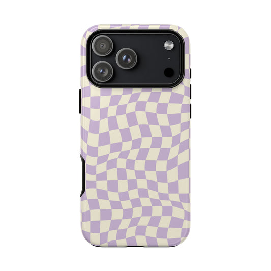 Lavender Checkers - iPhone Tough Case