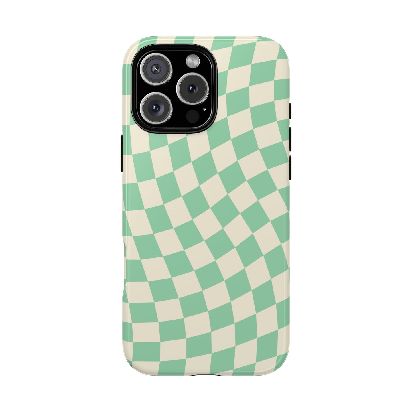 Pistachio Checkers - iPhone Tough Case