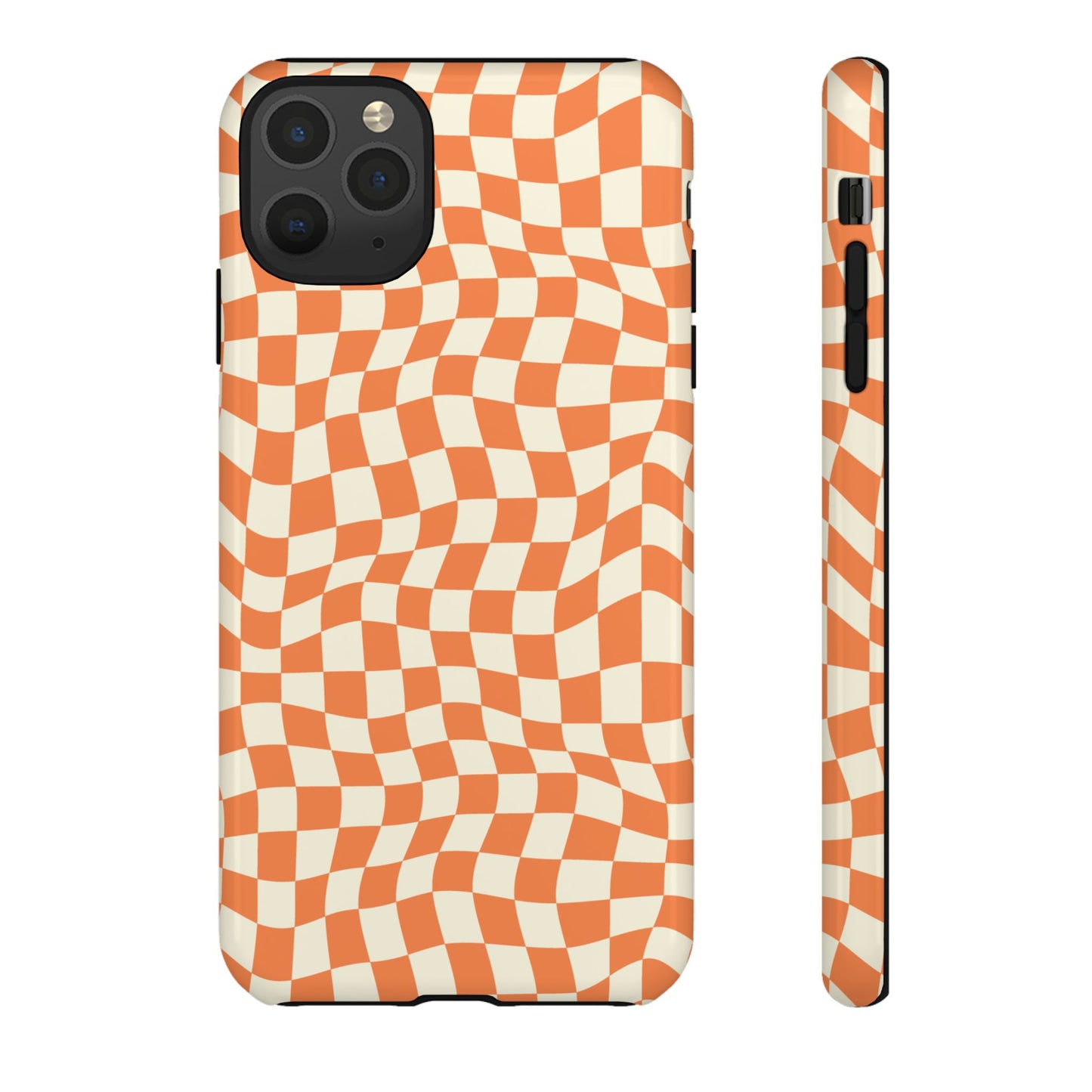 Orange Checkers - iPhone Tough Case