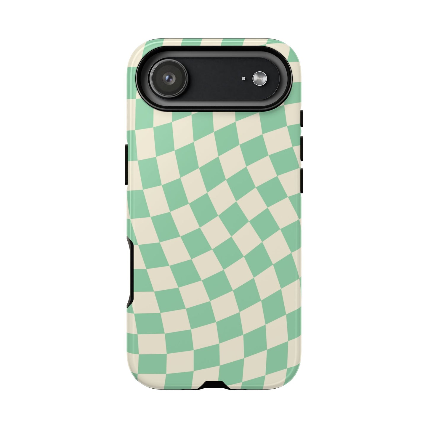 Pistachio Checkers - iPhone Tough Case