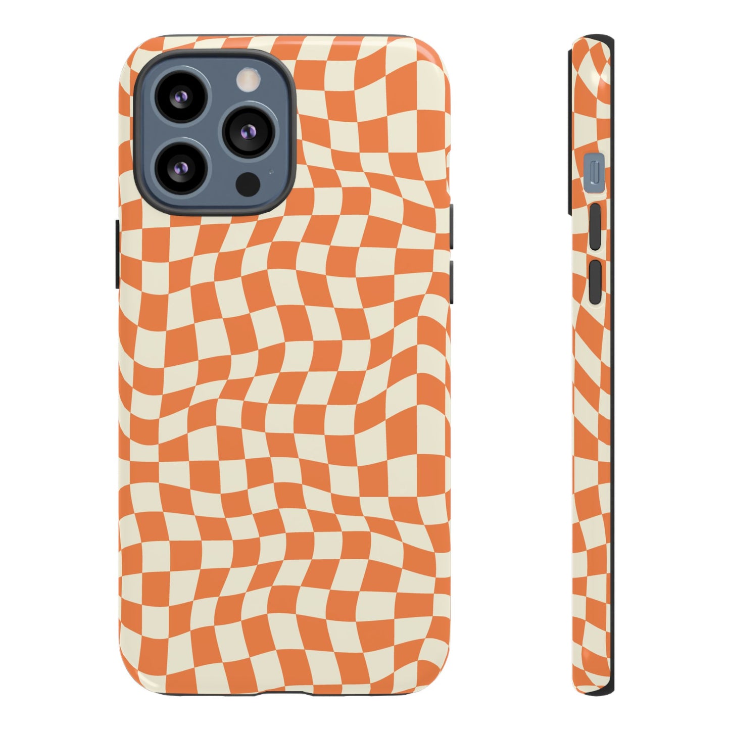 Orange Checkers - iPhone Tough Case