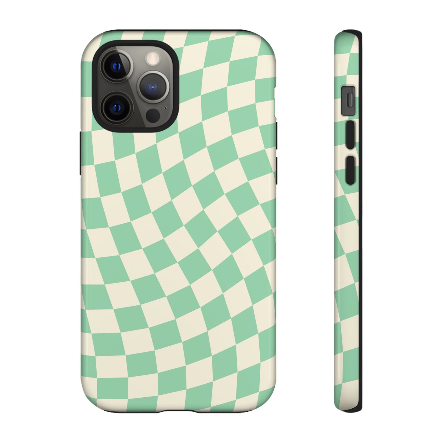 Pistachio Checkers - iPhone Tough Case