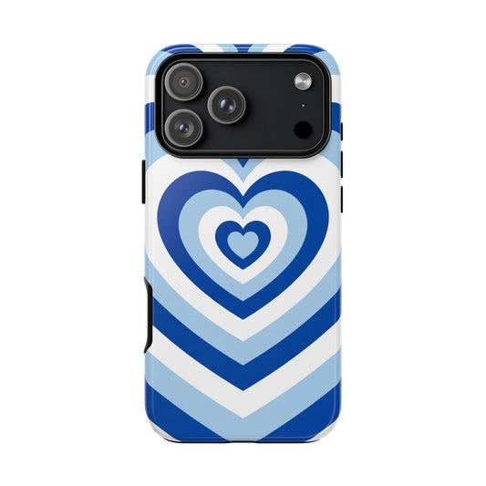 SLATE HASH iPhone tough case, Blue Heartwave print