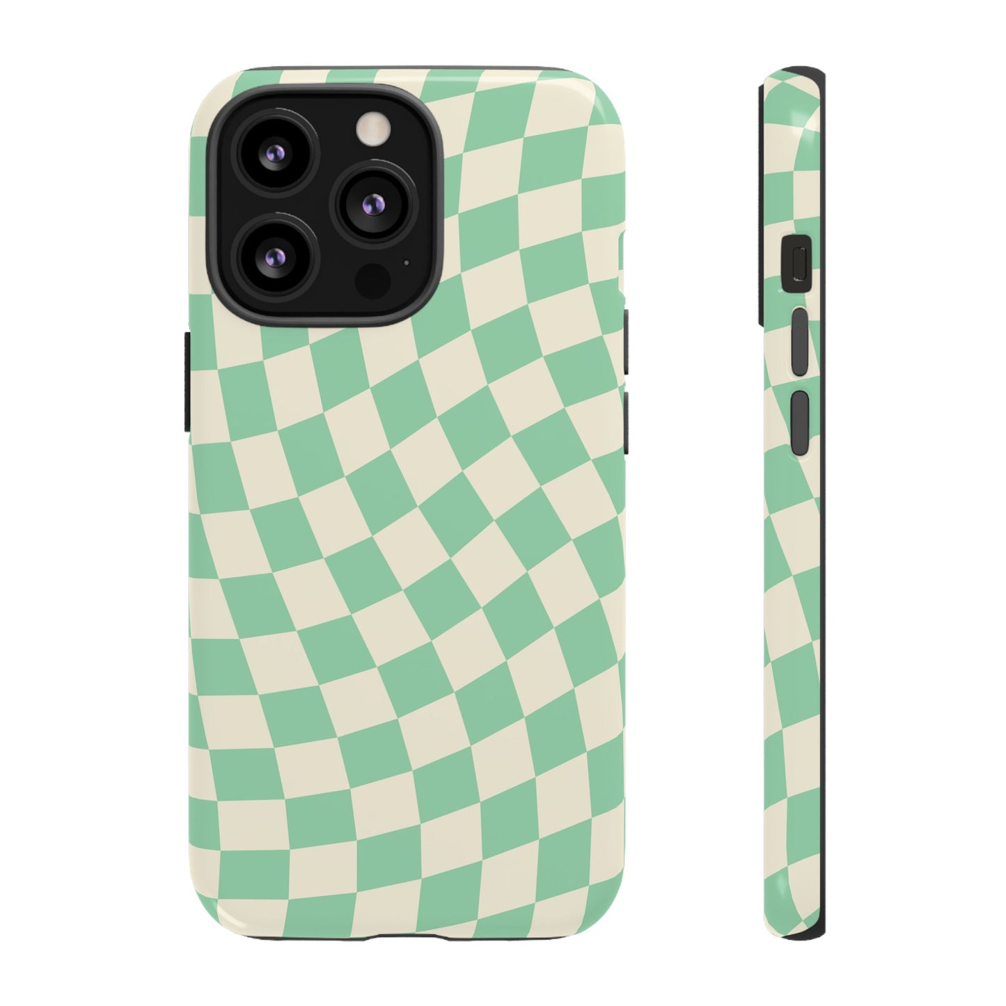 Pistachio Checkers - iPhone Tough Case