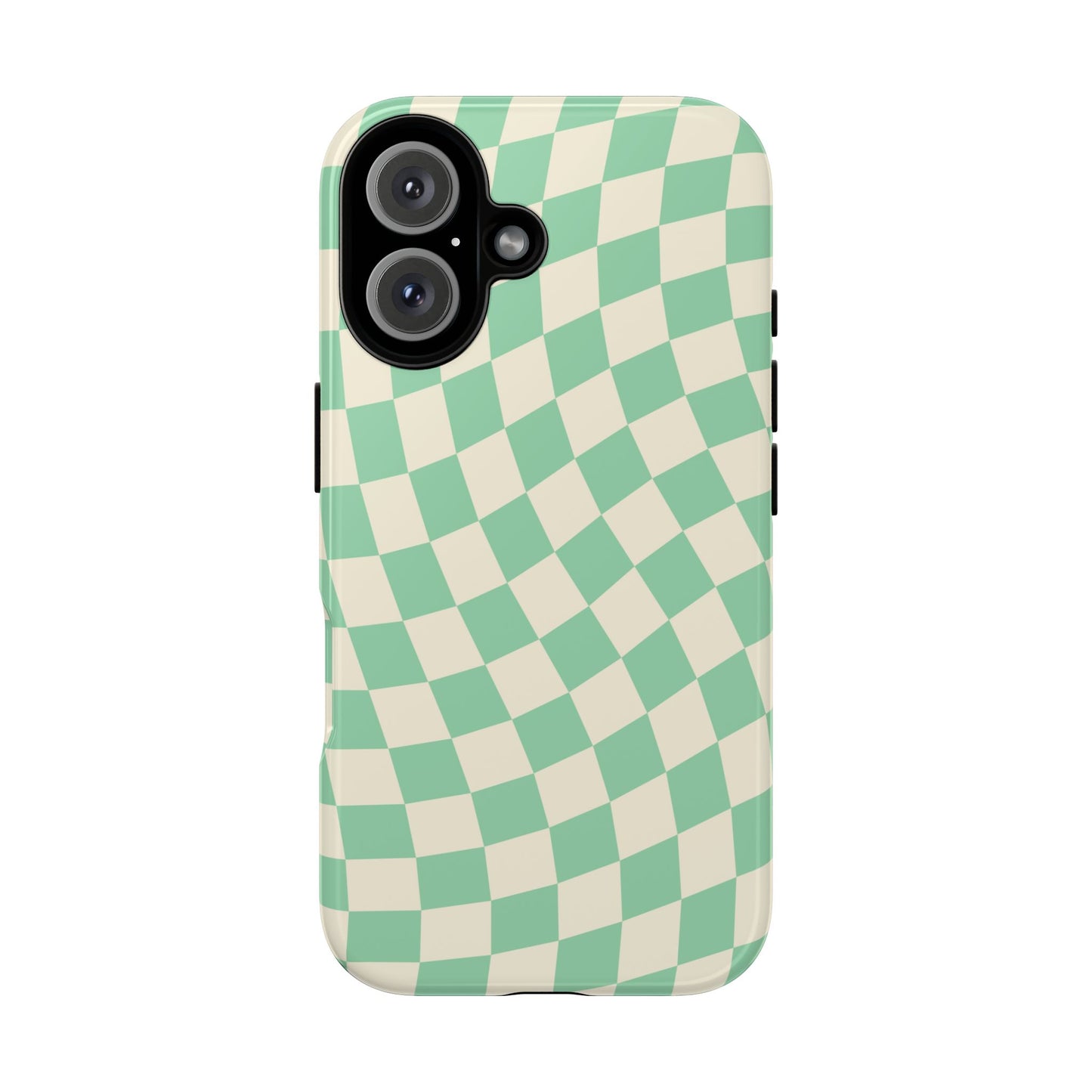 Pistachio Checkers - iPhone Tough Case